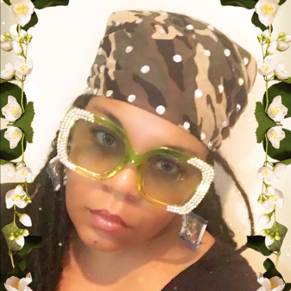 Designer up-cycled crystal bling sunglasses